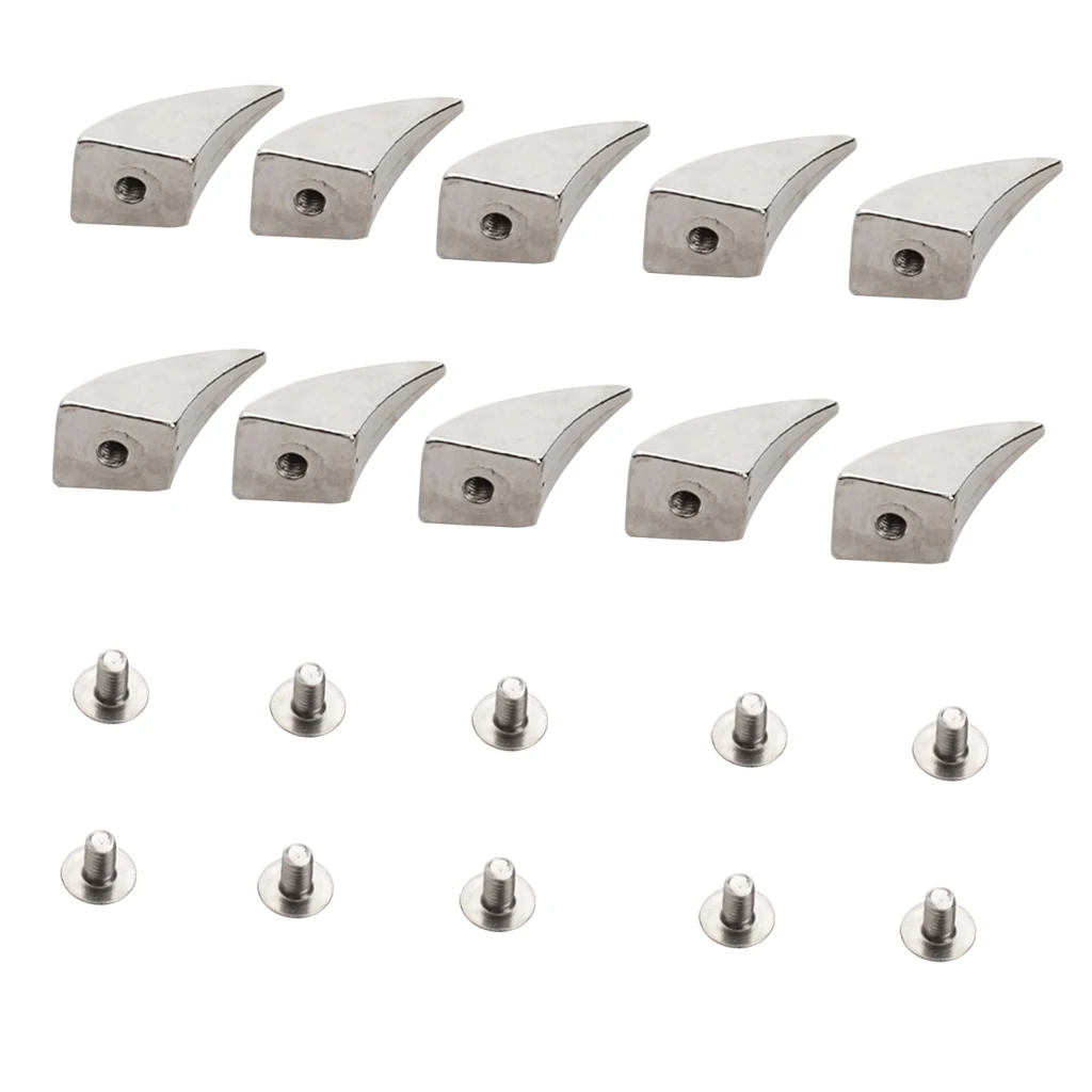 10pcs Silvery Punk Rock Dragon Claw Spikes Studs for DIY Craft Leathercraft