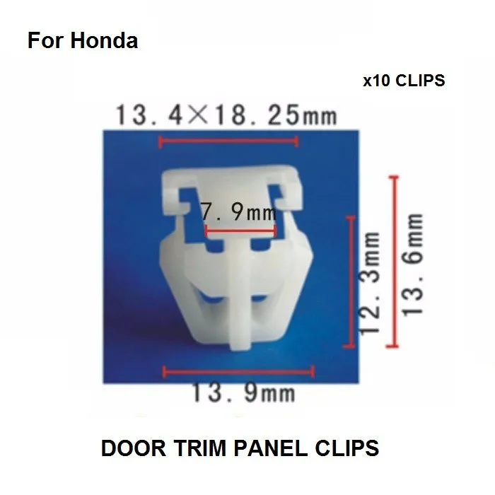 Car Styling x10pcs for Honda Door exterior trim strip clamp Nylon New