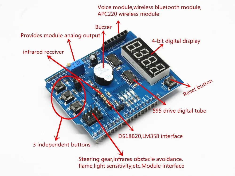 Многофункциональная Плата расширения для arduino UNO r3 LENARDO mega 2560 Shield|Интегральные