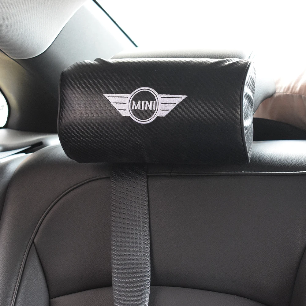 

2pcs Car Neck Pillow Auto headrest For MINI Countryman Clubman Cabrio Cooper S E Convertible Hatch/Hard Mk II 2 Car headrest