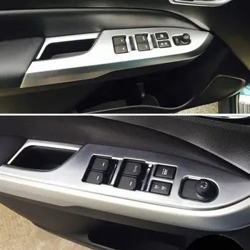 

4Pcs ABS Chrome Car Styling Interior Decoration Handle Armrest Window Switch Control Panel Cover Trim For Suzuki Vitara 2016