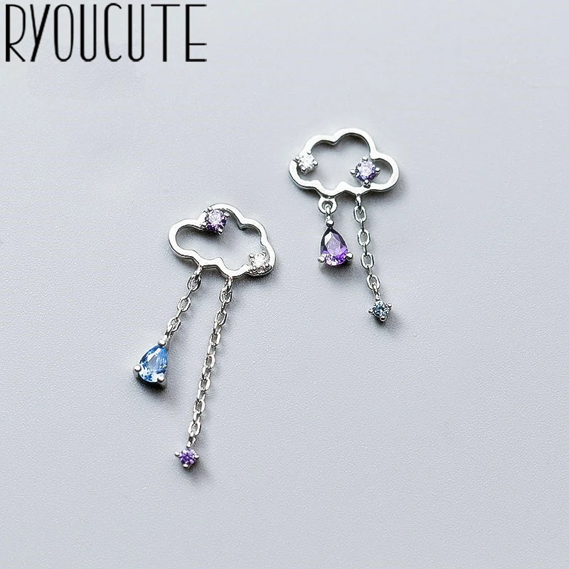 Модные серьги из стерлингового серебра 925 пробы с кисточками и облаками для женщин, модные брендовые свадебные украшения, подарок, женские Серьги Brincos Pendientes