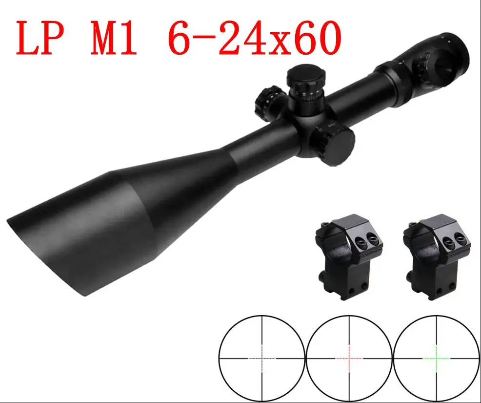 M1 6-24X60 SFIRG прицел с коническим затенением Mil-Dot Снайперский для страйкбола охоты |