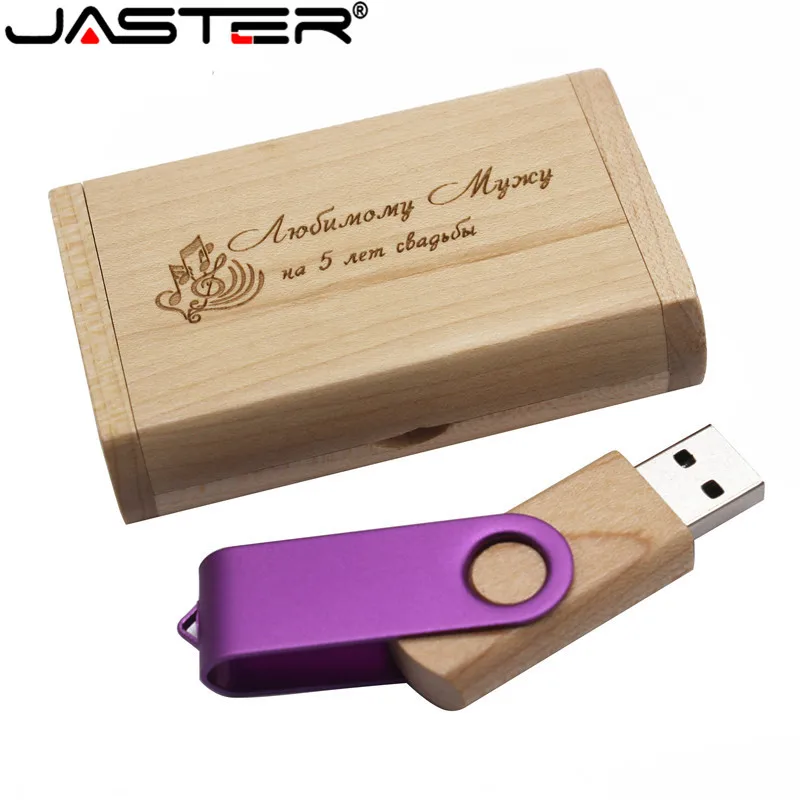 JASTER поворотный usb накопитель флэш 4 ГБ 8 16 32 64 2 0 с флеш накопителем деревянная