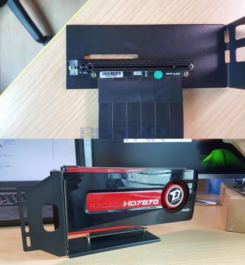  R33SQ-BK grafikkarte halterung verlängerung kabel riser festen vertikalen ATX fall pci-e 16x x16 in