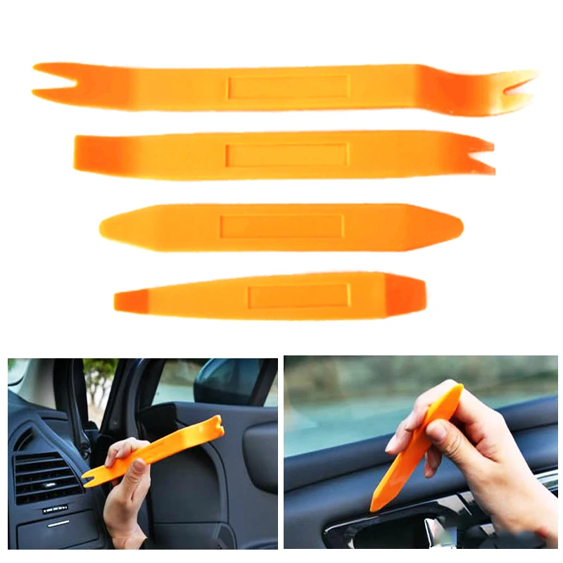 

Best Quality 4pcs/Set 12pcs Auto Car Radio Door Clip Panel Trim Dash Audio Removal Installer Pry Tool Portable Free Ship