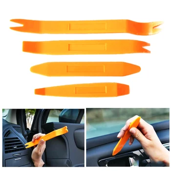 

Best Quality 4pcs/Set Auto Car Radio Door Clip Panel Trim Dash Audio Removal Installer Pry Tool Portable Free Ship