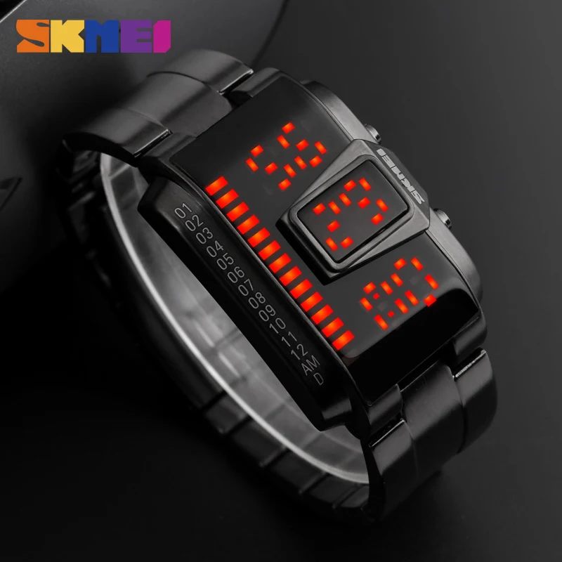 SKMEI Stainless Steel Digital Watches Men Fashion Sport Watch Waterproof Calendar Wristwatch Relogio Masculino Top Brand relogio SKMEI Stainless Steel Digital Watches Men Fashion Sport Watch Waterproof Calendar Wristwatch Relogio Masculino Top Brand relogio
