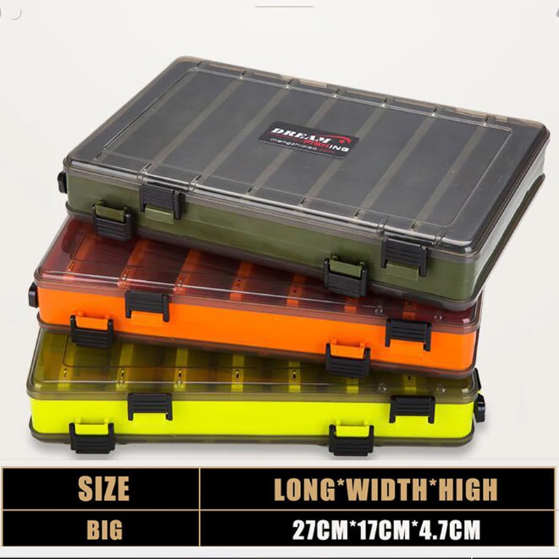 Cheapest Fishing Lure Box Double Sided Tackle Box Fishing Lure Egi