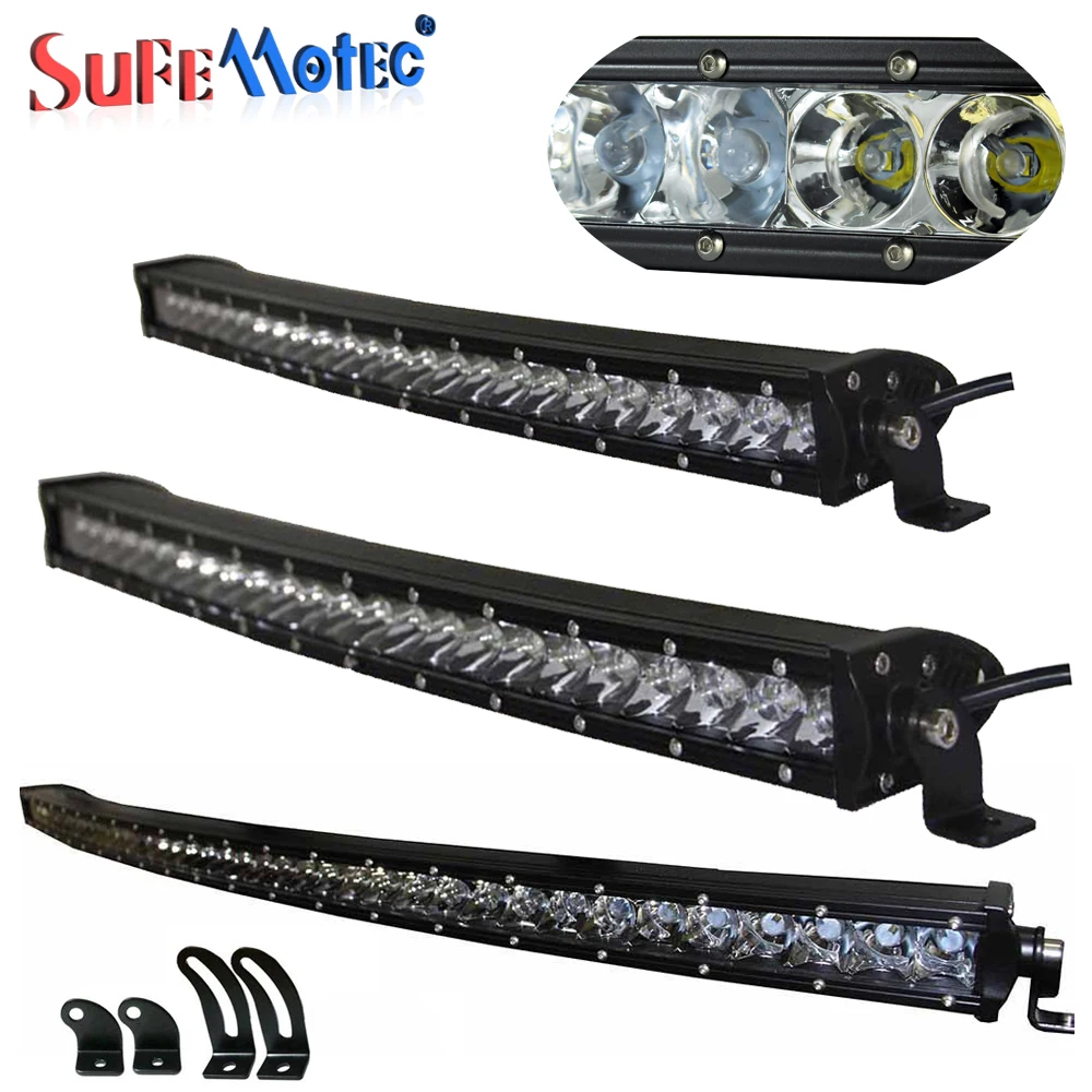 3D 240W 180W 120W 90W 150W Super Slim Single Row Curved Led Light Bar
