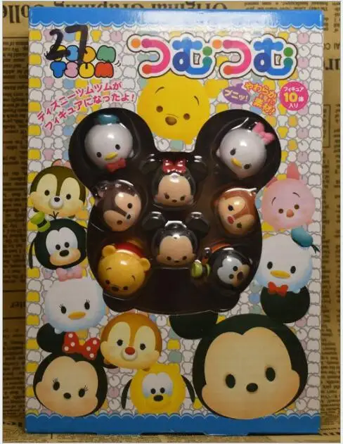 

Quality cartoon anime model toy 2-3CM stack up dolls capsule toys kids birthday gift stack stack tsum tsum color box