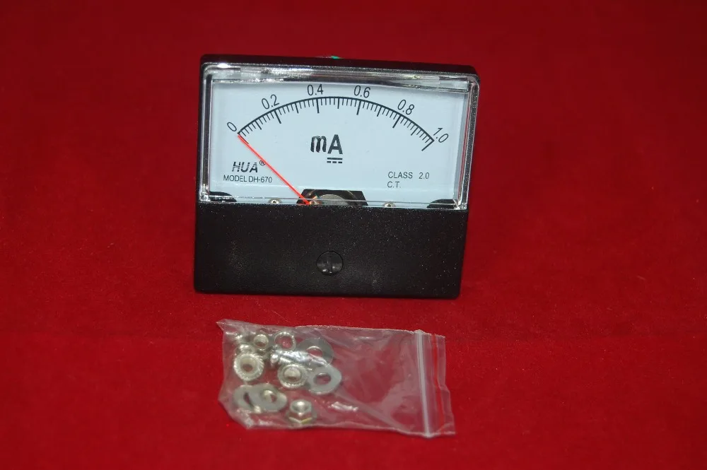 1PC DC 0-30mA  Analog Ammeter Panel AMP Current Meter 60*70MM directly Connect 