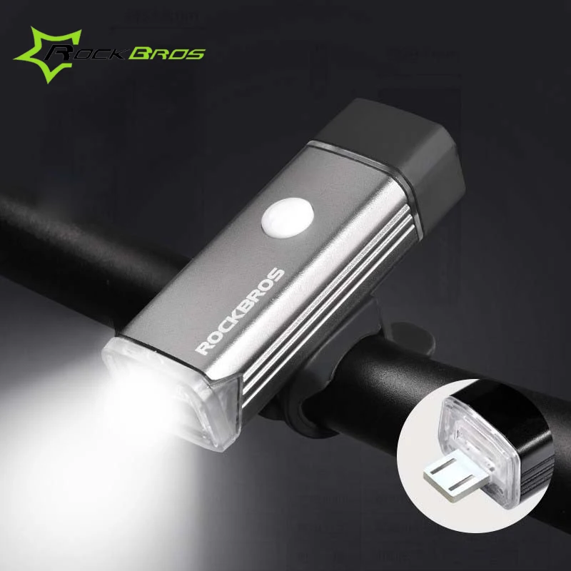 RockBros Cycling Light Bicycle Headlights Waterproof with USB 245//400 Lumen