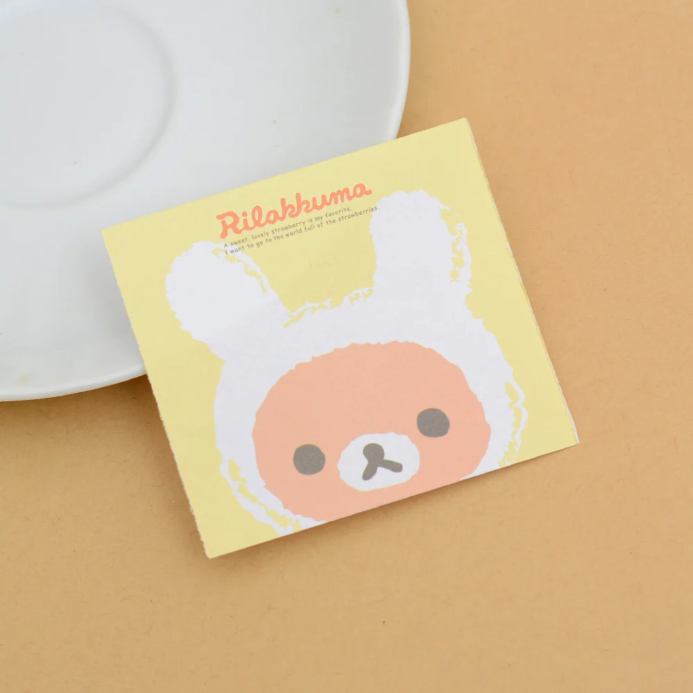 1 шт. Kawaii Cartoon Rilakkuma блокнот для заметок записная книжка-блокнот набор липких заметок подарочные канцелярские принадлежности