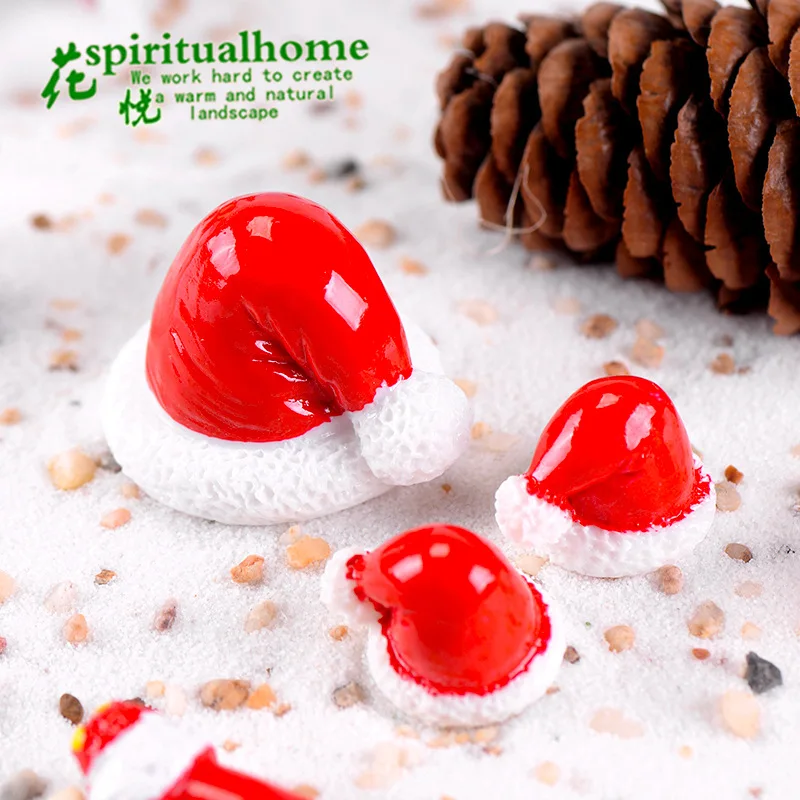

10 Pcs Micro Landscape Christmas Series Decorations Small Christmas Caps Many Micro Scene Decorations DIY miniature figurines