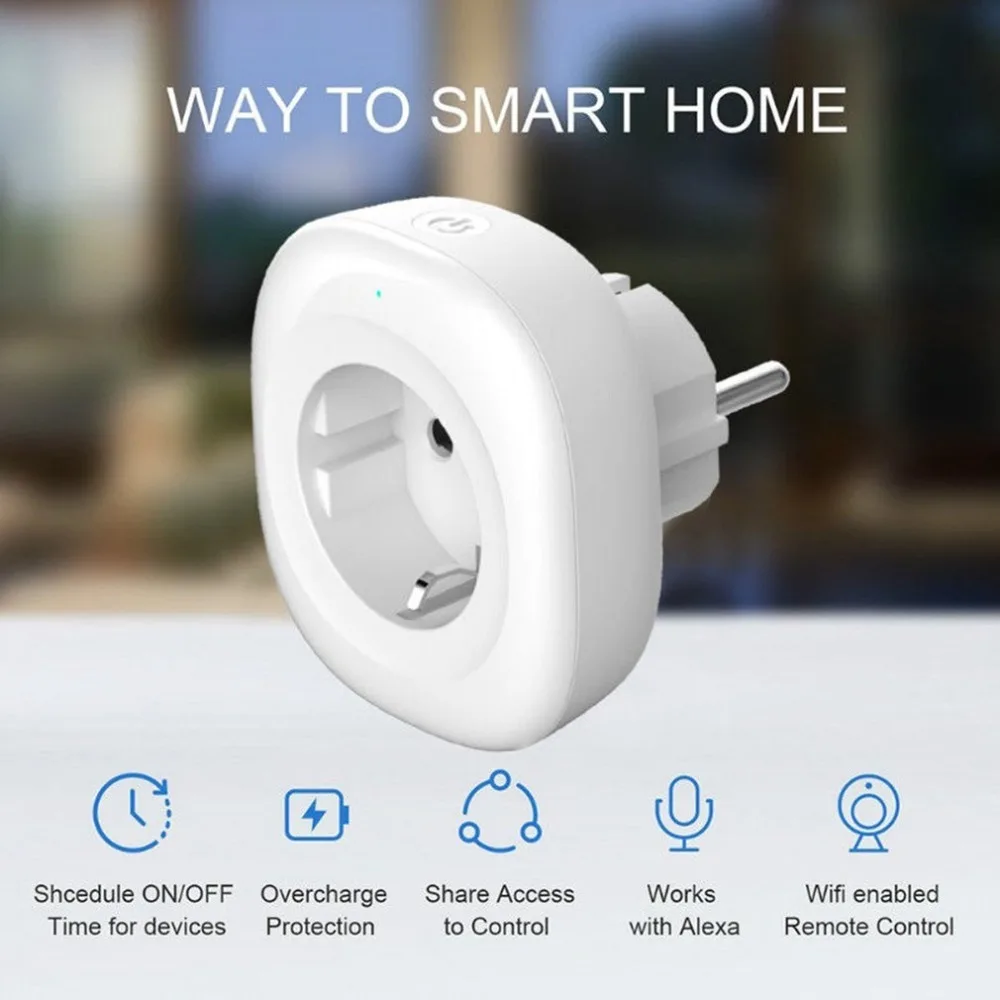 

Hot Sale Home WIFI Wireless Switch Socket EU Plug Outlet Smart Timer Support For Alexa For GoogleHome Plug and Play