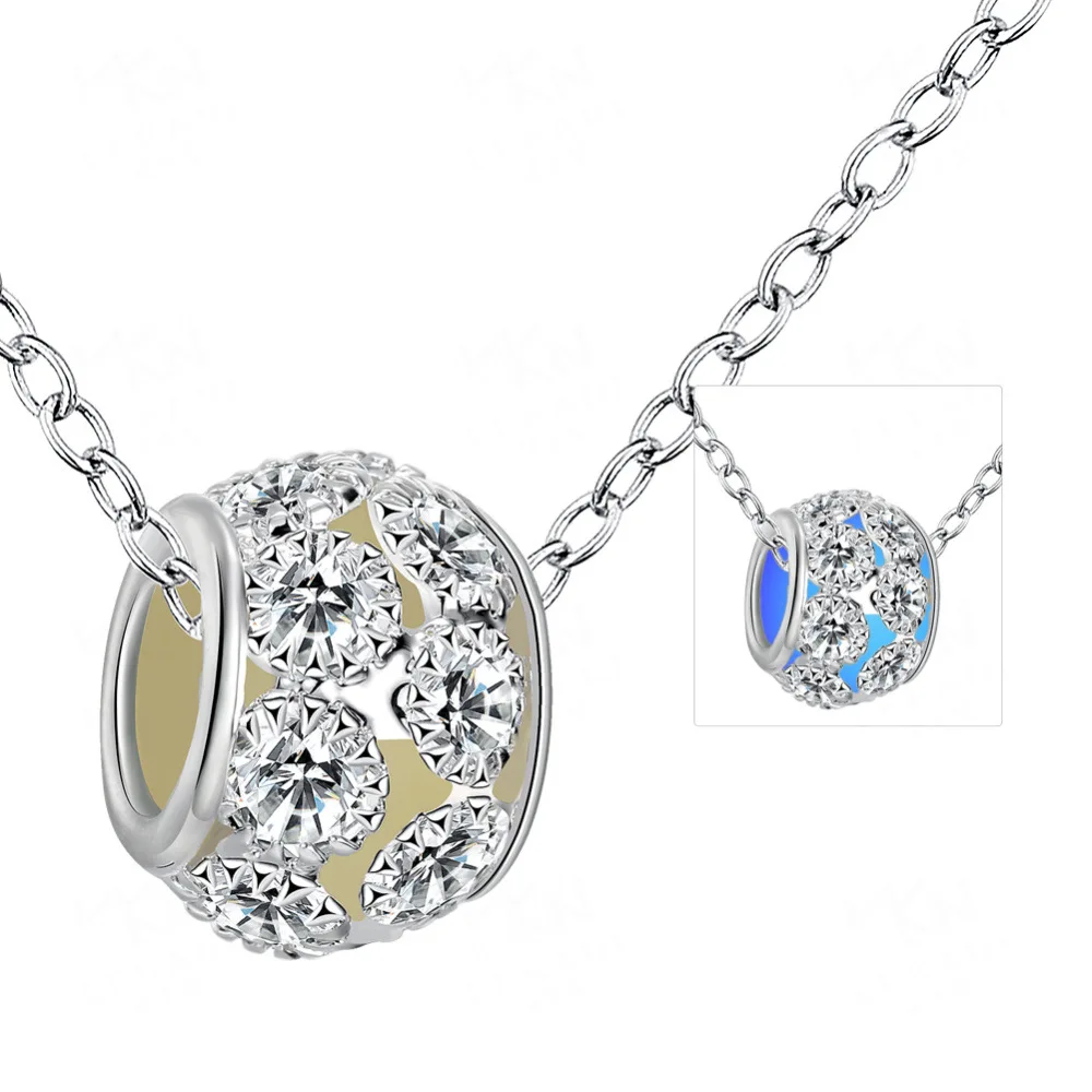 10pcs/lot Wholesale High Quality Pendant Glowing Necklace Round Ball