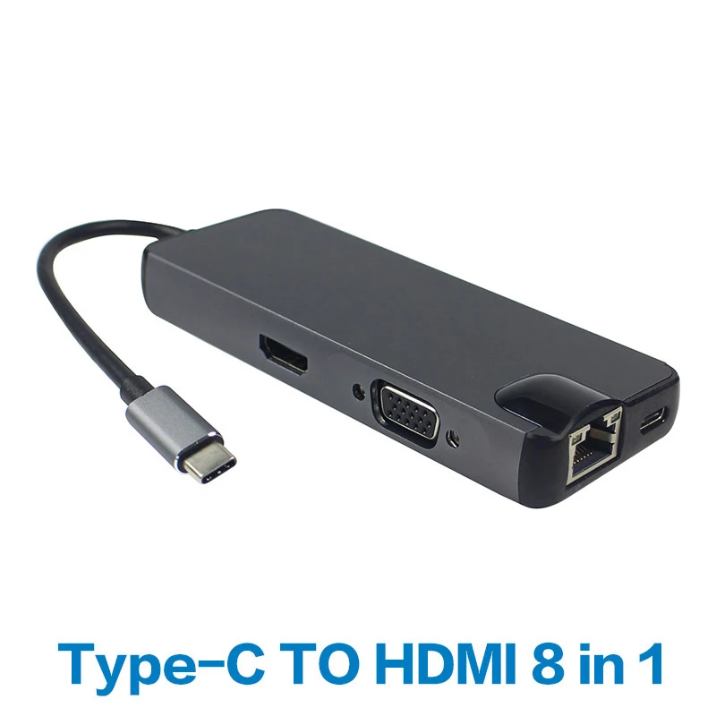 Conversion port TYPE-C to HDMI 8-in-1 portable multi-function converter
