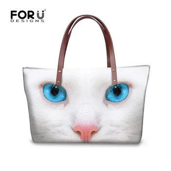 

FORUDESIGNS Cute Cat Dog Women Handbags Casual Large Women's Shoulder Bag Luxury Top-handle Bag High Quality Tote Messenger Bags