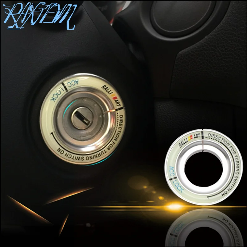 

Luminous Ralliart Ignition Key Ring Switch Cover Sticker for Mitsubishi Lancer Mitsubishi Lancer EX Mitsubishi ASX outlander