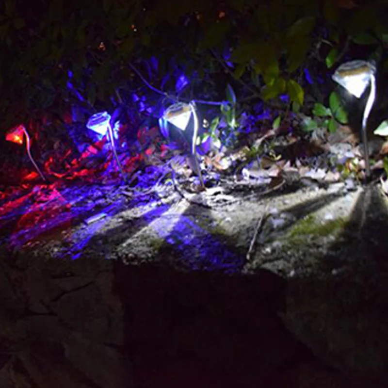  Led Solar Lights For Garden Decoration Diamond Shape Solar Lamp Outdoor Waterproof Bulb Pathway Landscape Ground Street Lamp (2)