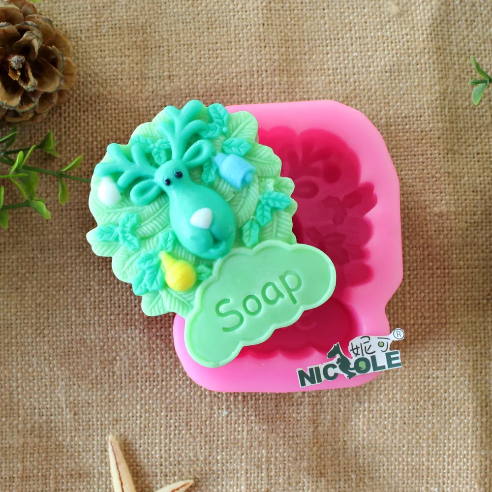 Nicole R1257 cute lion shape silicone rubber soap molds silica gel soap