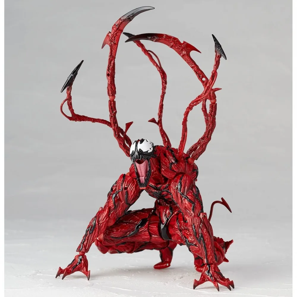 Revoltech AMAZING Super Spiderman Venon Red Cletus Kasady Carnage фигурки 16 см