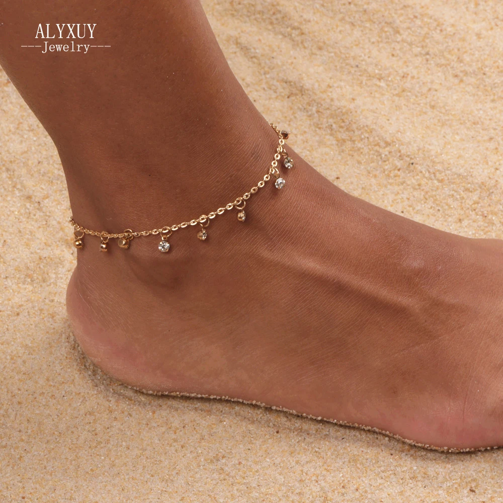 Мода для ног ювелирные изделия со стразами Drop ножной браслет подарок для женщины девушка AN66