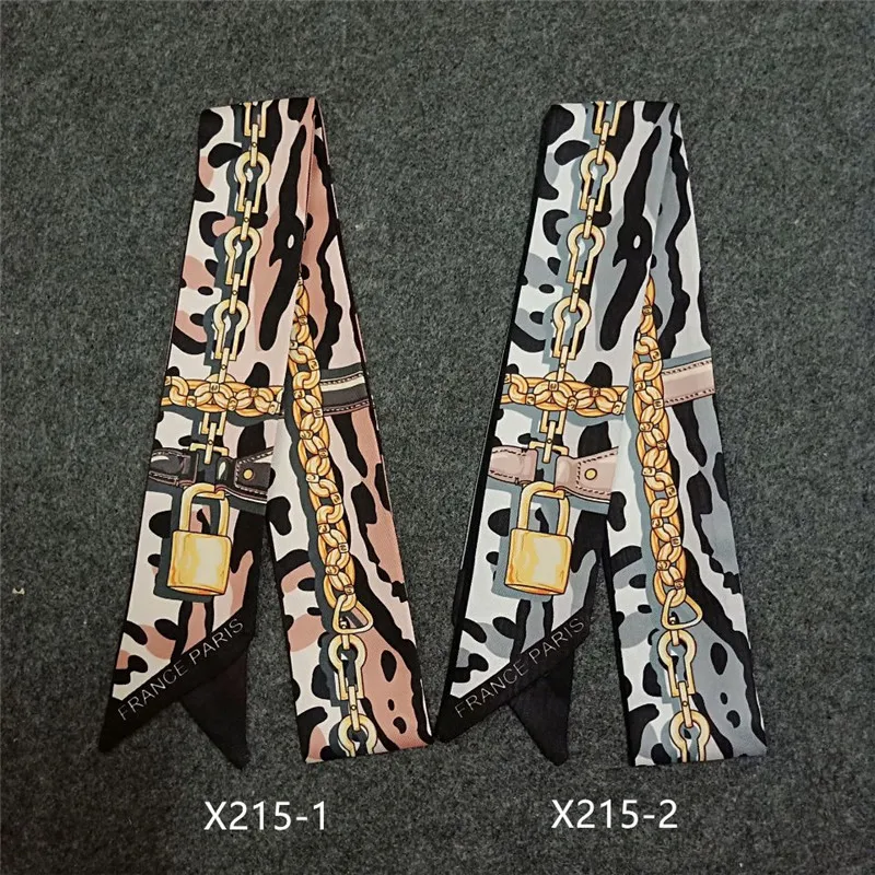 Guqqeuc Sciarpa Skinny In Raso Con Stampa Leopardata – Lunga 192 Cm – Accessorio Per Collo, Capelli E Manico Della Borsa – Regalo Originale - 5