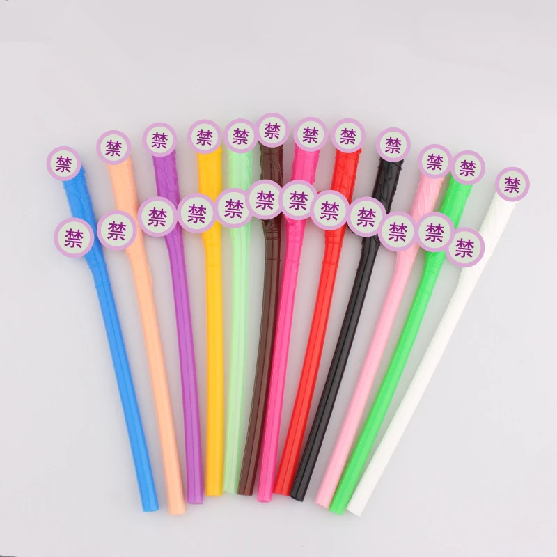 

10PCS Bachelor's Day MulticolorOriginal Dingding drinking straws JJ Plastic Straw HEN PARTY Bachelor Party Bar KTV Ball Supplies