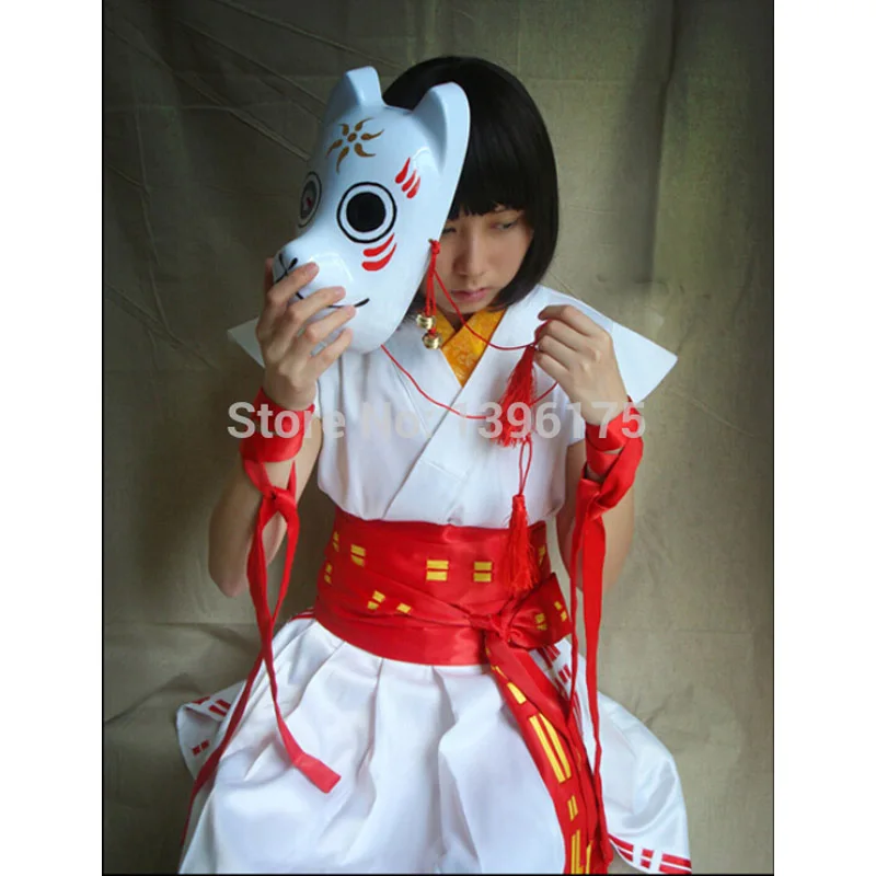 

Event Party Supplies! Hand-painted Fox Mask Endulge Japanese PVC mask cosplay Full Face Halloween Masquerade Anime Cosplay Masks