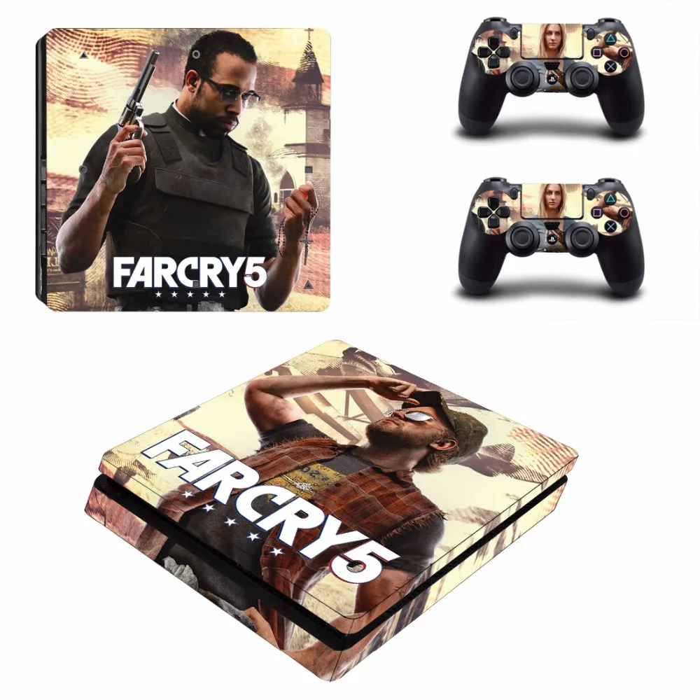 Наклейки Game Far Cry 5 Farcry PS4 Slim Skin наклейки для консоли Sony PlayStation 4 и 2 контроллеров Skins