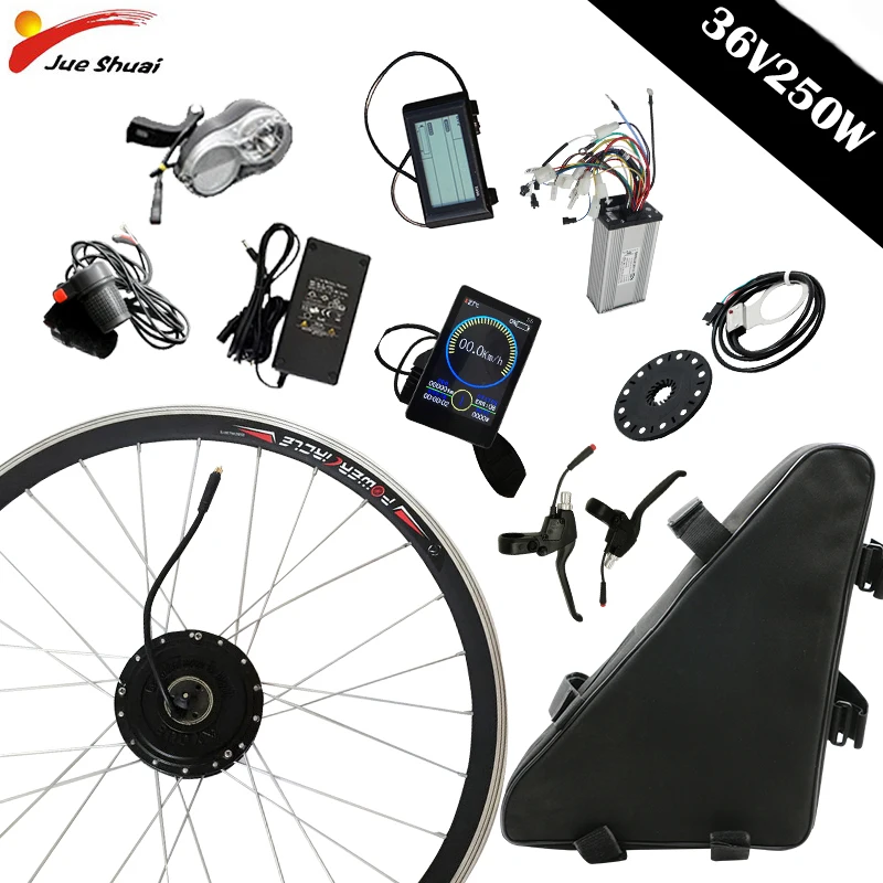 

JS 36V250W Electric Bike Conversion Kit Rear Motor Wheel with 36V Lithium Battery Brushless Hub Motor for 26" 700C E-bike Kit