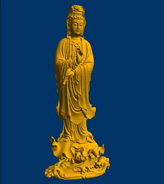

3D model relief STL models file format Goddess Of Mercy dropping water_8