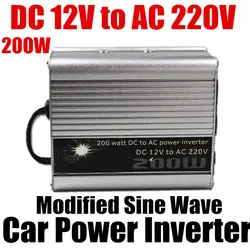Автомобильный преобразователь DC 12 В к AC 220 В 200 Вт инвертор 12 В 220 В USB Автомобильное зарядное устройство мощность конвертер выключатель