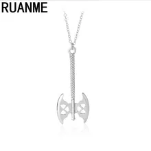 Attractive man sweater necklace fashion jewelry axe pendant necklace jewelry sell like hot cakes