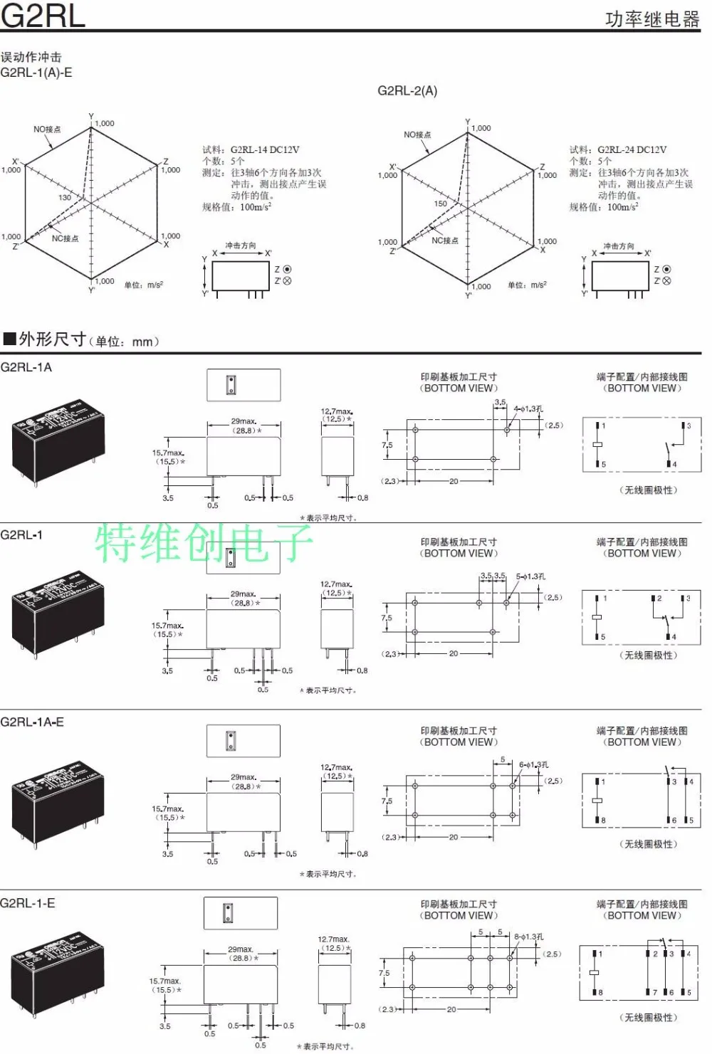 2 шт./лот реле G2RL-1-E-5VDC G2RL-1-E-12VDC G2RL-1-E-24VDC 8PIN 16A