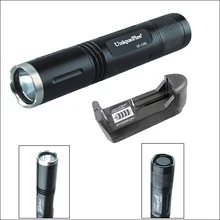 UniqueFire 1000LM Super Bright Mini Aluminum Flashlight,UF-2160 Cree XML T6 Led Lamp+18650 Charger For Fishing and BBQ