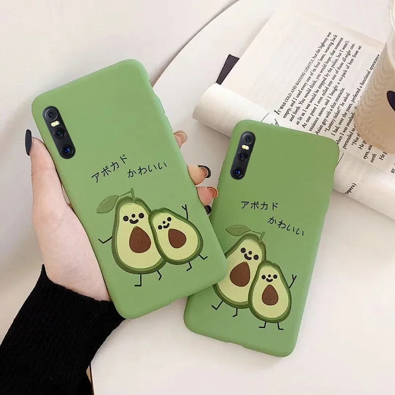 

Fashion Scrub Cute Avocado Matcha Green Case Cover For Huawei Honor 8 8X MAX 8A 9i 10 V10 V20 P30 P20 P10 Pro Lite Enjoy 9S Capa