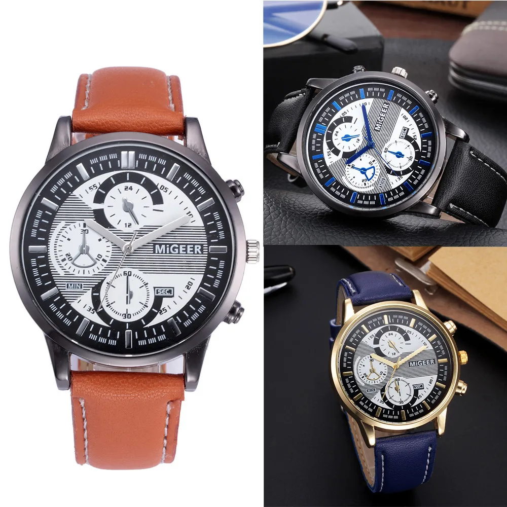

Fashion Design Leather Band Analog Alloy Quartz Wrist Watches NE wall clock modern design large Wrelogio feminino 2019