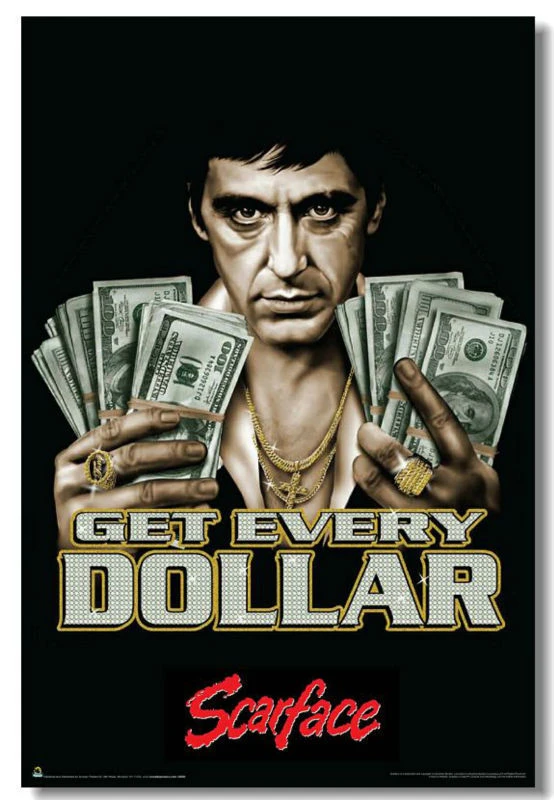 Qunexc Scarface Al Pacino 3 Movie Classic Stylish Custom Fashion Tatoo On Poster 24x36 Inch Silk Poster Wall Decor Al Pacino Movie Scarfaceal Pacino Scarface Aliexpress