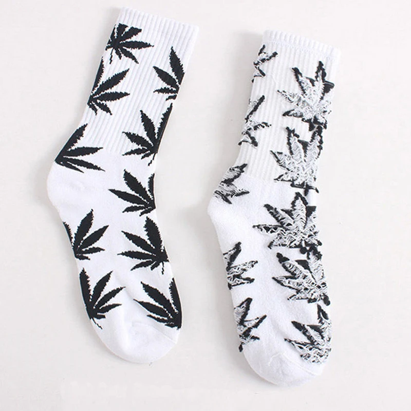 LNRRABC 1 пара, женские и мужские удобные хлопковые носки высокого качества, марихуана, лист кленового листа, повседневные длинные гольфы