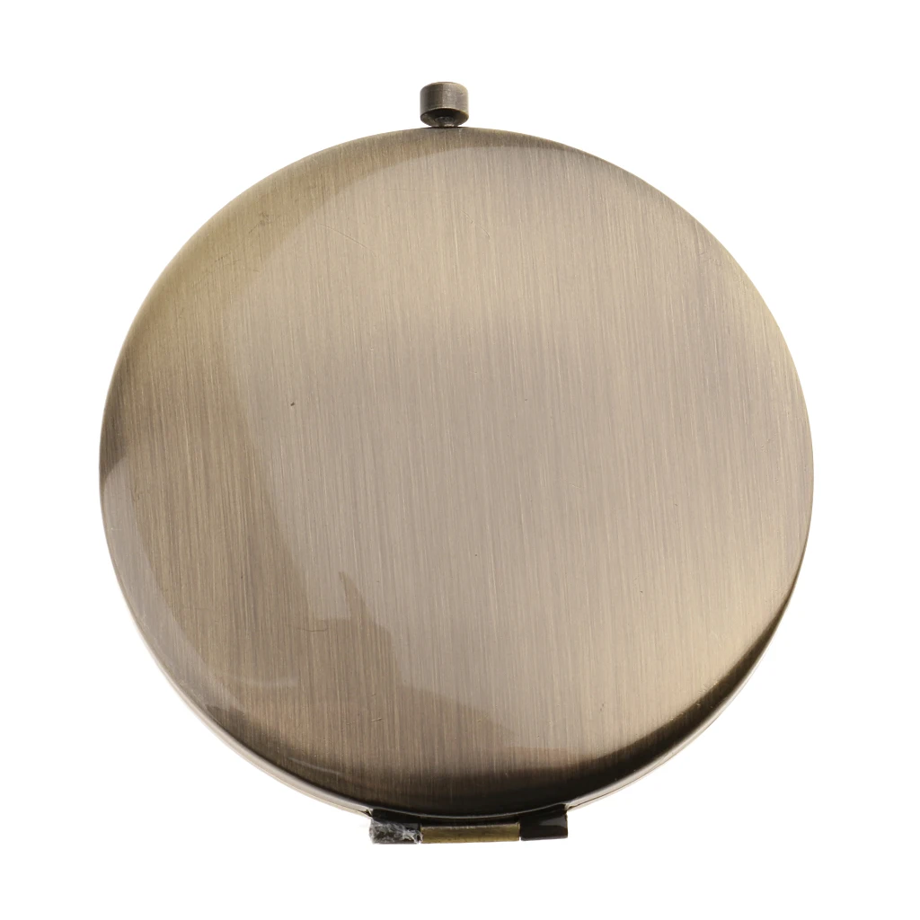 2Pcs Travel Compact Makeup Mirror ,Premium Double Sided Folding Cosmetic Mirrors - Bronze/ Classic/ Silver Optional