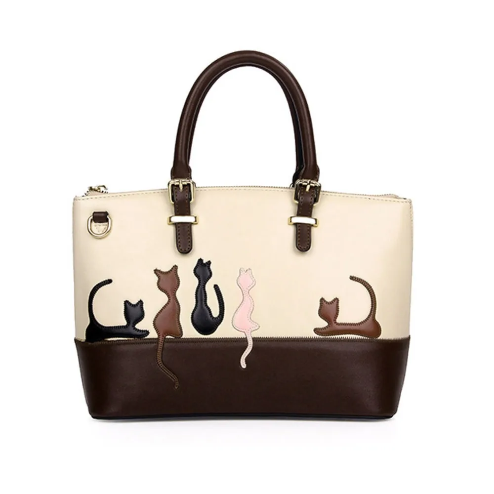 Милый Кот Животных Женщин Сумки Crossbody Сумки На Ремне Сумка с Ремень Ремень Мешок Леди Сцепления Кошельки