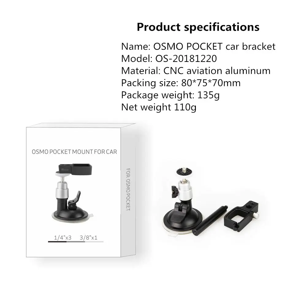DJI OSMO Pocket Handheld Gimbal Expansion Accessories OSMO Pocket Mount Bracket for Car-6