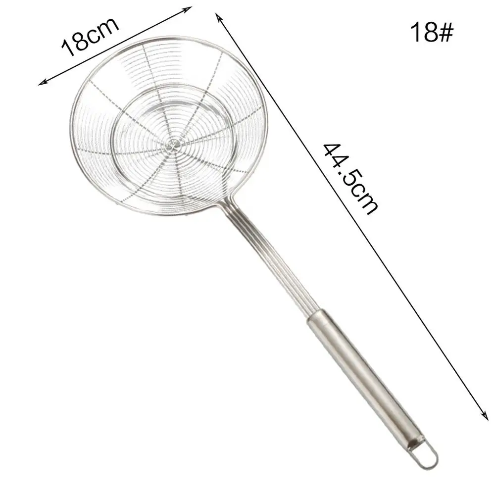 Паук фильтр из нержавеющей стали шумовка ковш еда Жарка ложка с длинной ручкой для дома кухня жареная кухня ресторан - Цвет: 18