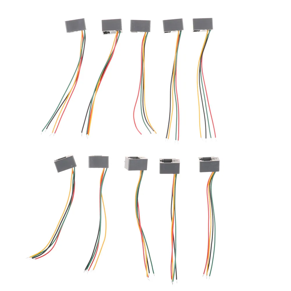 10 Pcs 616E 4P4C RJ11 الإناث الهاتف موصل محول 4 أسلاك 8 cm