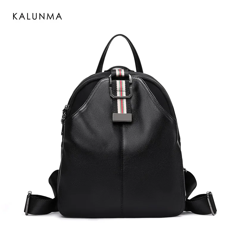 

2018 New Fashion Designer Women's High Quality Backpack Shoulder Bag Genuine Leather Softback knapsack for girls Satchel