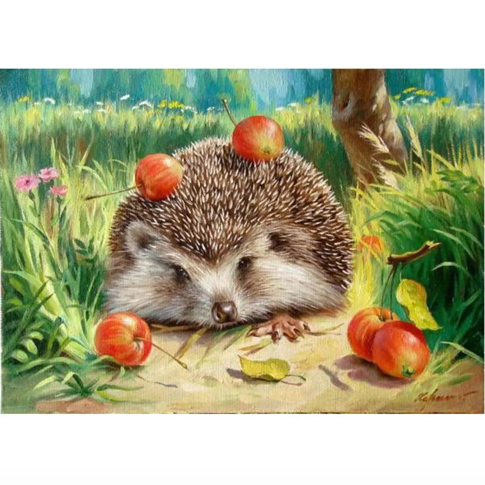 

Hedgehog Panda Turtle Eagle Frog Paint by Numbers Schilderen op Nummer Coloring by Numbers Lienzos Numbered Paintings