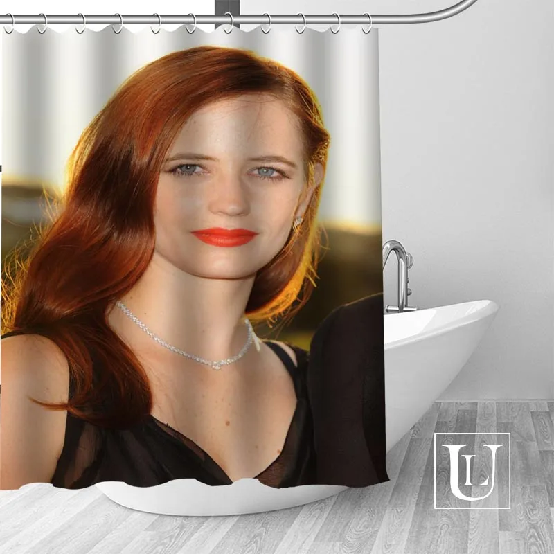 Custom eva green Shower curtain Multi size includes 12 Plastic Hooks Antibacterial Easy to Hang | Дом и сад